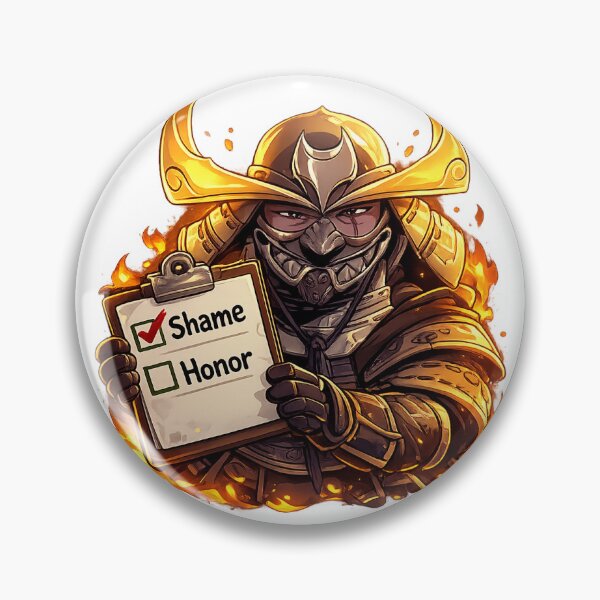 Item preview, Samurai Clipboard of Shame designed and sold by MadKingsScribe.