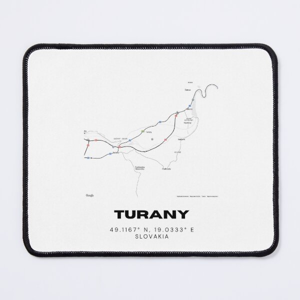 Item preview, Turany Slovakia Minimal Map | Modern City Street Layout designed and sold by RM-Journey.