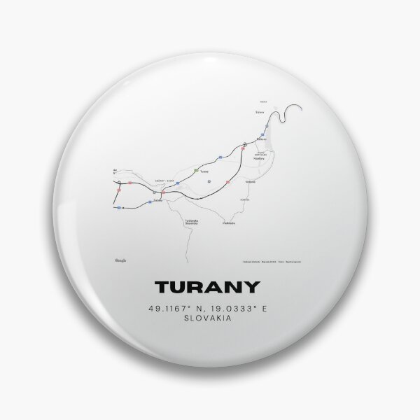 Item preview, Turany Slovakia Minimal Map | Modern City Street Layout designed and sold by RM-Journey.