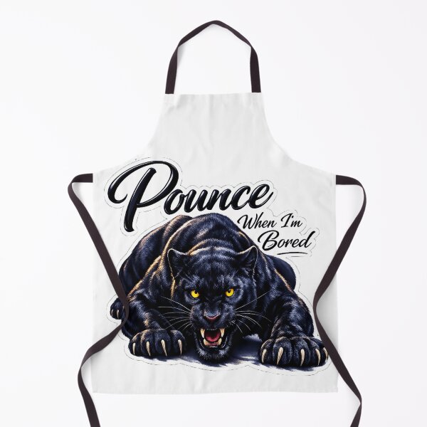 Item preview, Realistic Black Panther Vinyl Sticker – Pounce When I’m Bored Funny Quote designed and sold by ARTCREATESHOP.