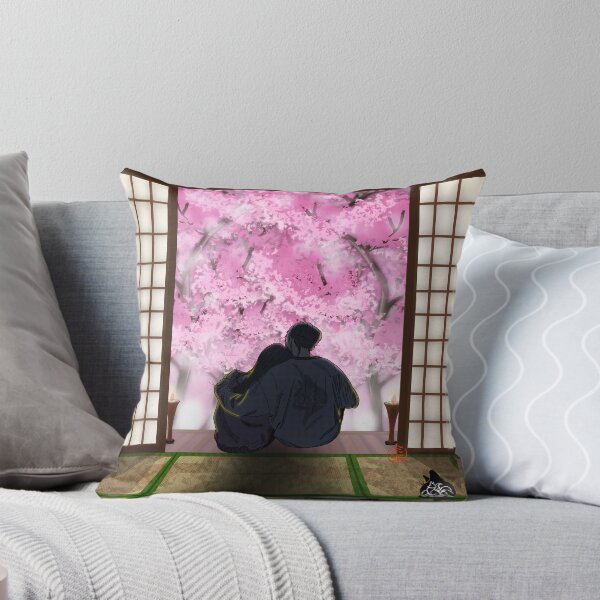 Item preview, Japanese Serenity: Couple Facing Cherry Blossoms designed and sold by Nekogobido.