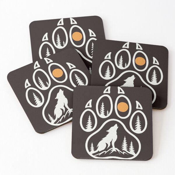 Item preview, wild spirit of nature with this striking wolf paw print  designed and sold by atlasouchen.