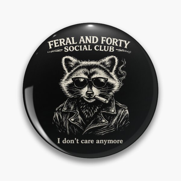 Item preview, Feral and Forty Social Club – Funny 40th Birthday Raccoon Design Since ’86 designed and sold by VibeOffline Studio.