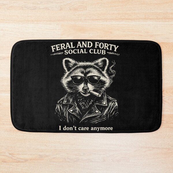Item preview, Feral and Forty Social Club – Funny 40th Birthday Raccoon Design Since ’86 designed and sold by VibeOffline Studio.