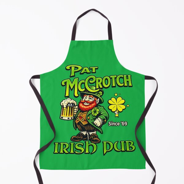 Item preview, Funny Irish Pub Shirt – Pat McCrotch Irish Pub Leprechaun Drinking Design designed and sold by GarnerSupplyCo.