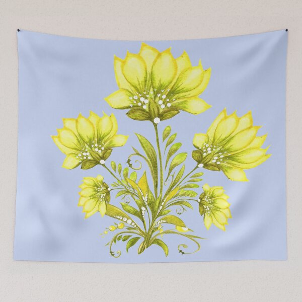 Item preview, Bouquet of yellow flowers, Ukraine art, Petrykivka style, author's drawing designed and sold by Sunflower-7.