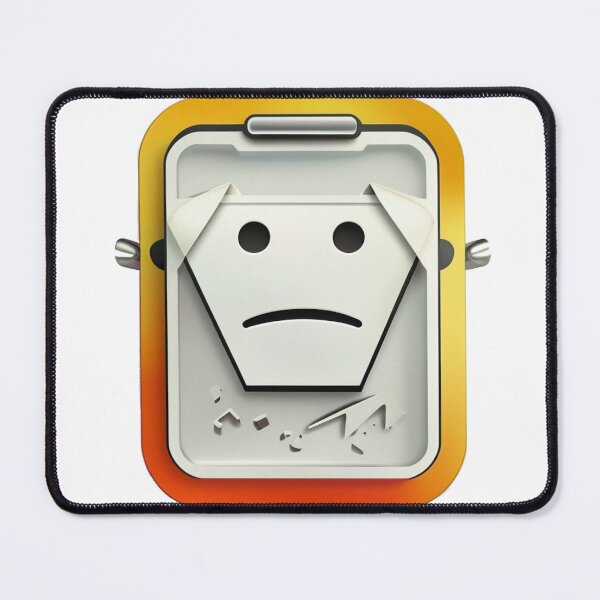 Item preview, Sad Cyber Icon – Minimalist 3D Robot Face Art designed and sold by Cindralith.