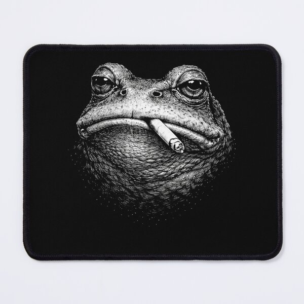 Item preview, frog Smoking Cigarette Funny frog Meme designed and sold by Kladhadredo.