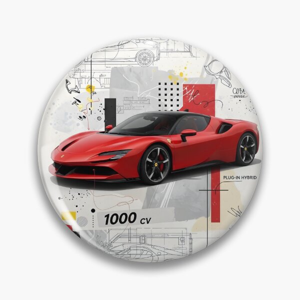 Artikelvorschau, Ferrari SF90 Stradale Kunstplakat – Ingenieurwesen & Geschwindigkeitsdesign entworfen und verkauft von Motorline44.
