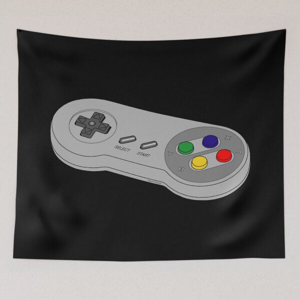 Item preview, Manette de console rétro 16-bit grise avec boutons colorés designed and sold by Wawan35200.