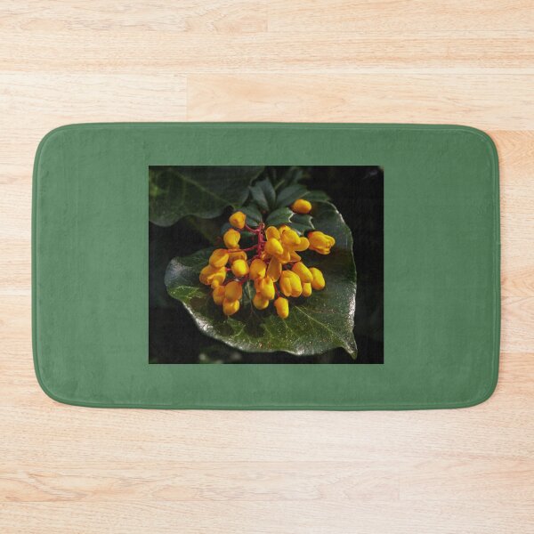Item preview, YELLOW BERBERIS FLOWERS ON GREEN LEAF designed and sold by Richard Brookes Photography.