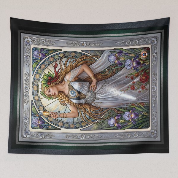 Item preview, Goddess Of The Golden Chalice - A Toast To Eternity Celestial AI Concept Art by Xzendor7 designed and sold by Xzendor7 Digital Art Creations.