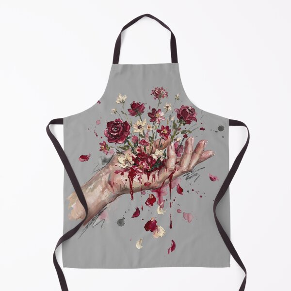 Item preview, Bleeding Garden Hand Art - Dark Floral Oil Painting designed and sold by Mora Atelier Designs.