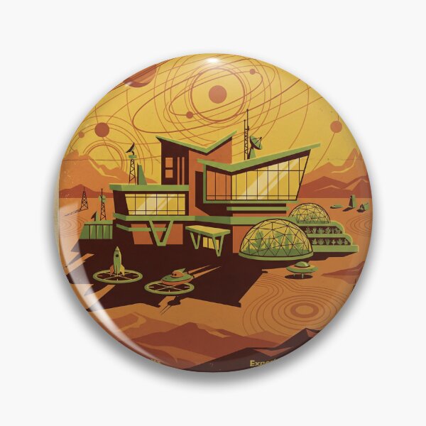 Item preview, Visit Mars Luxury Hotel – Retro Futurism Space Travel Poster designed and sold by Cindralith.