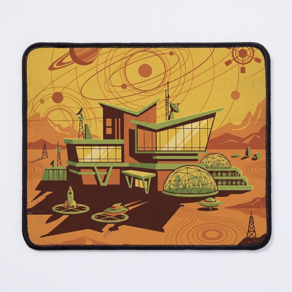 Item preview, Visit Mars Luxury Hotel – Retro Futurism Space Travel Poster designed and sold by Cindralith.