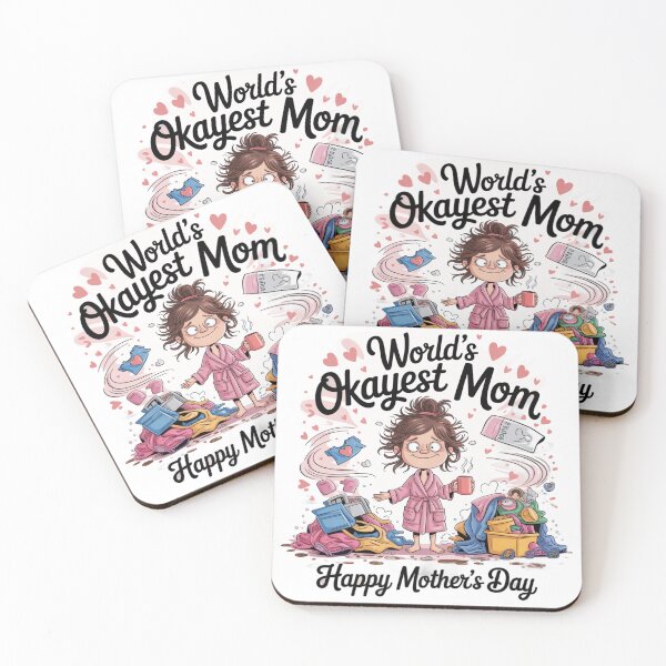Item preview, World's Okayest Mom Funny Mother's Day designed and sold by Midnight Veil Designs.