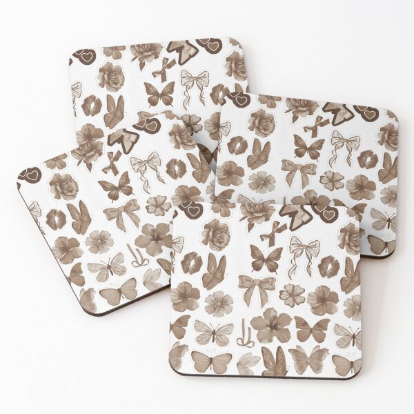 Item preview, Brown Coquette Butterfly and Floral Aesthetic Sticker Pack designed and sold by Camistudios.
