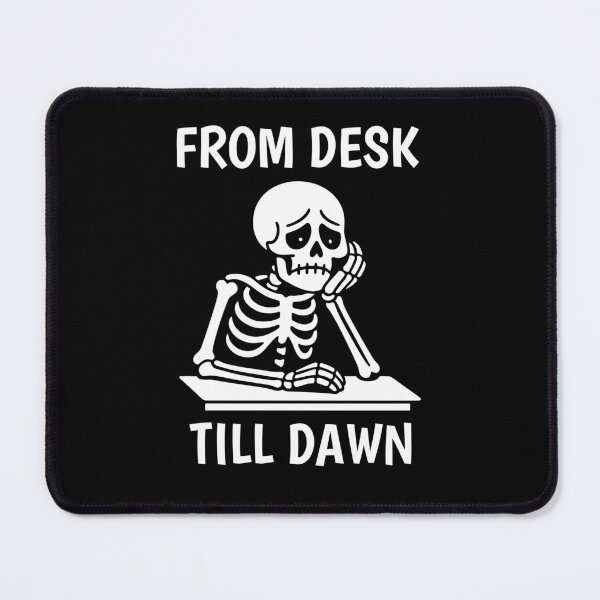 Item preview, Skeleton bored at nightshift of desk job  designed and sold by DufferThings.
