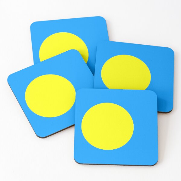 Item preview, Palau National Flag - Golden Moon & Pacific Blue Heritage designed and sold by NTGUILTY.