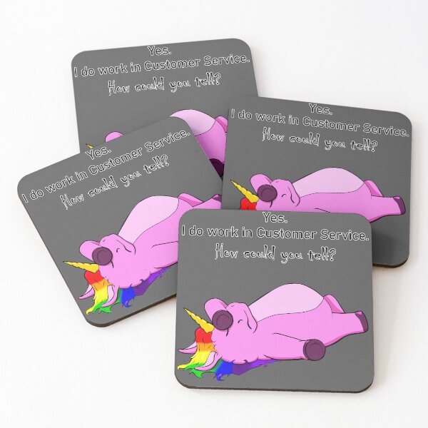 Item preview, Exhausted Customer Service Unicorn designed and sold by Batmantis275.