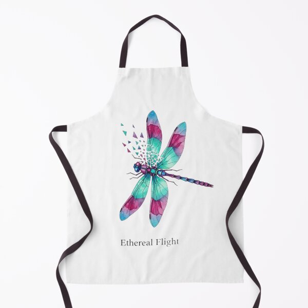 Item preview, "Dynamic Abstract Dragonfly: Diagonally Poised Iridescent Wings with 'Ethereal Flight' Quote" designed and sold by Blue Bird  Designs.
