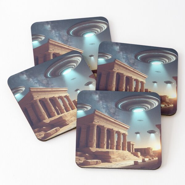 Item preview, UFOs Flying Over Sumerian Temples designed and sold by Dogandesighn.