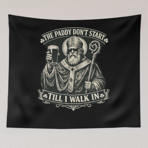 Item preview, Funny St Patrick’s Day Shirt – The Paddy Don’t Start Till I Walk In Irish Pub Design designed and sold by GarnerSupplyCo.