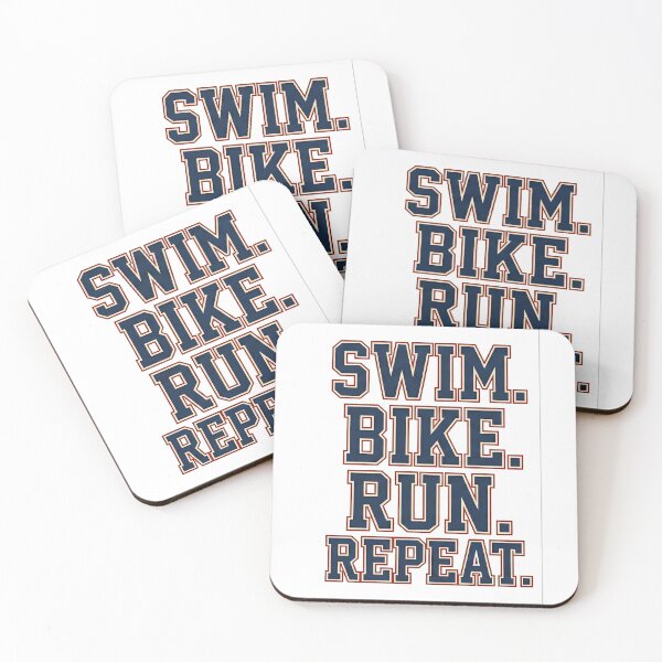 Item preview, Swim Bike Run Repeat - Triathlon College Typography designed and sold by valezaziki.