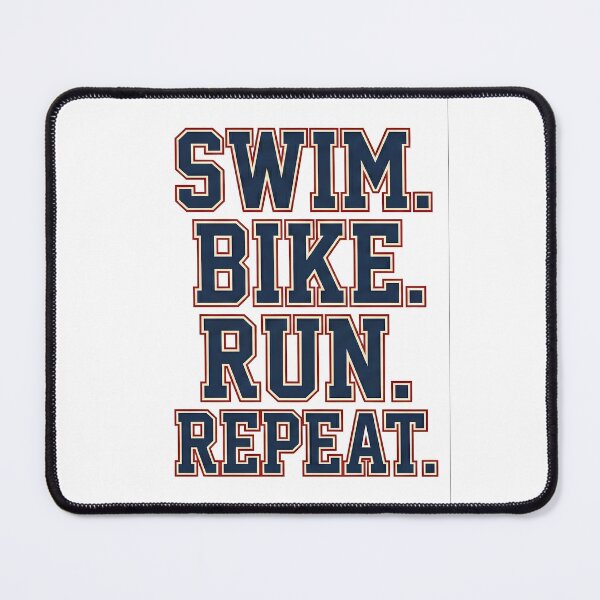 Item preview, Swim Bike Run Repeat - Triathlon College Typography designed and sold by valezaziki.