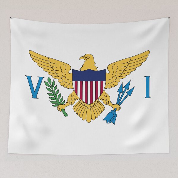 Item preview, US Virgin Islands Flag - Caribbean Paradise & American Heritage designed and sold by NTGUILTY.