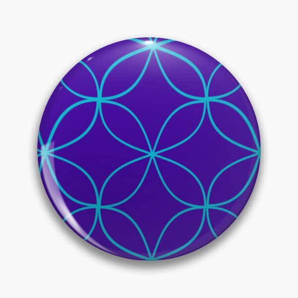 Item preview, Elegant Teal Blue Geometric Interlocking Circle Pattern Modern Abstract Line Art designed and sold by imranatoz.