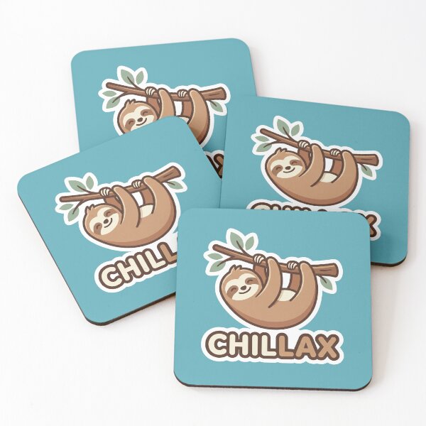 Item preview, Cute chillax sloth hanging from a branch designed and sold by we-the-peculier.