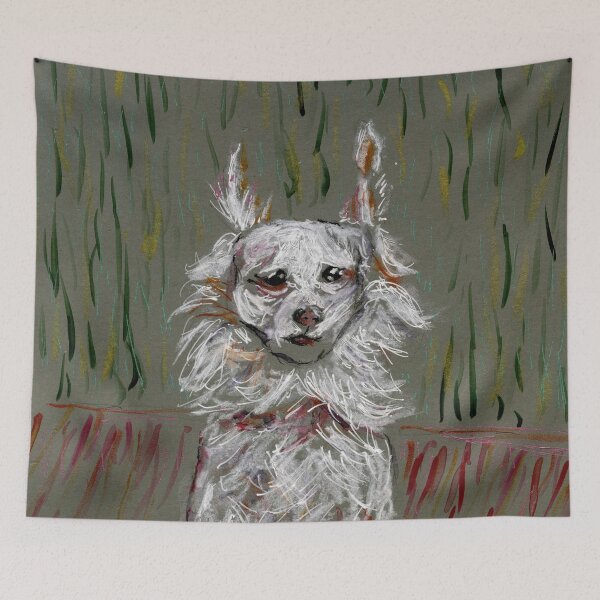 Item preview, White Dog after "Folette" by Henri de Toulouse-Lautrec around 1890 designed and sold by LymphomaLass.