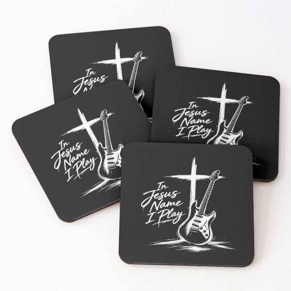 Item preview, In Jesus Name I Play Drummer — Christian Drummer Cross Guitar Faith Music designed and sold by VibeOffline Studio.