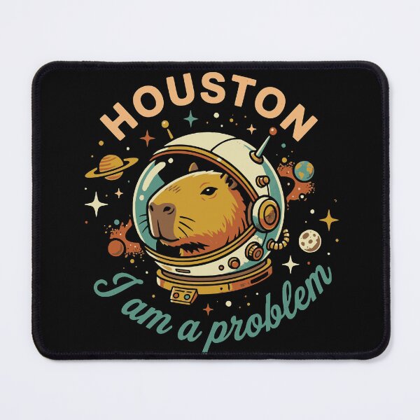 Item preview, Houston I Am A Problem Shirt | Retro Space Capybara Tee | Funny Astronaut Graphic Shirt designed and sold by rvanderveken.