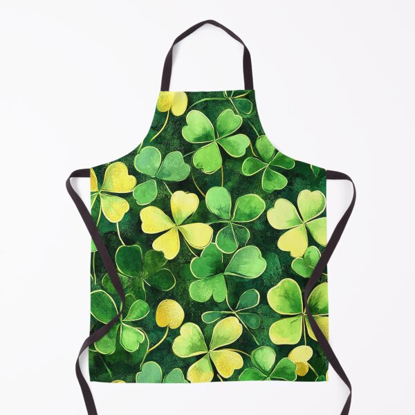 Item preview, St. Patrick's Day Green And Golden 'Lucky' Shamrocks Pattern designed and sold by DEC02.