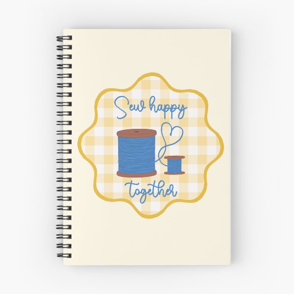 Item preview, Sew Happy Together thread and bobbin gingham mustard yellow designed and sold by KatelynDesigns-.