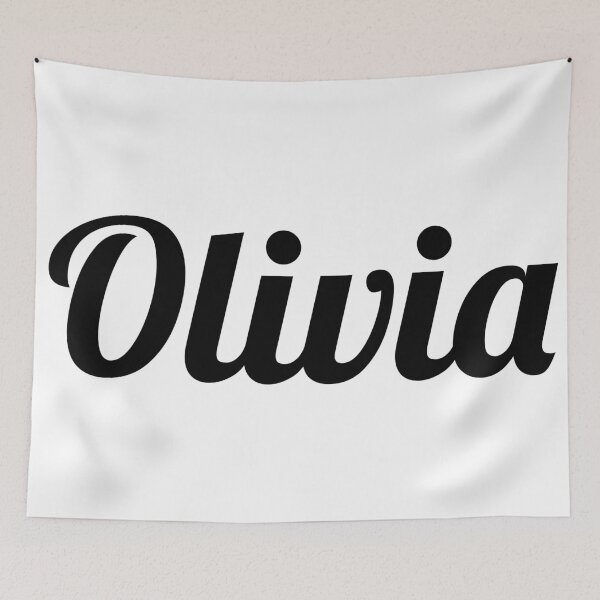 Item preview, Olivia Name Sticker – Bold Script Typography, Aesthetic Girl Name Design, Minimal Black Text designed and sold by PnrArtDesign.