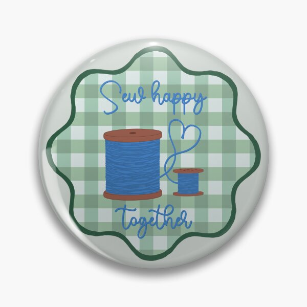 Item preview, Sew Happy Together thread and bobbin gingham green designed and sold by KatelynDesigns-.