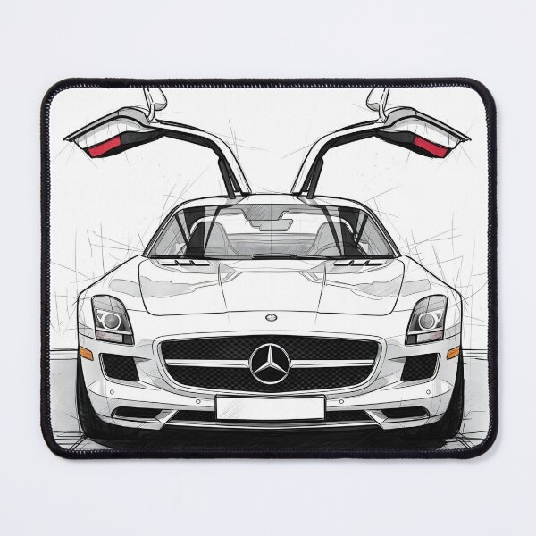 Item preview, Mercedes-Benz SLS AMG Gullwing Sketch Poster Design Wall Art designed and sold by Motorline44.