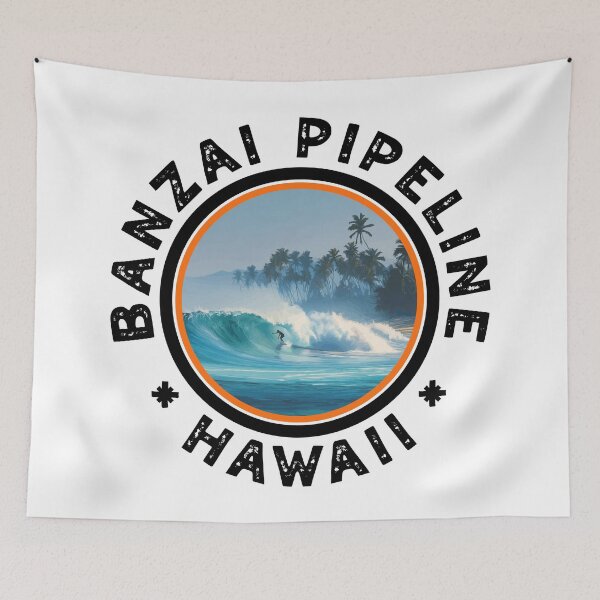 Item preview, Banzai Pipeline - Hawaii (with Black Lettering) designed and sold by VelvetRoom.