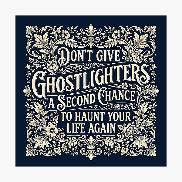 Item preview, Don't Give Ghostlighters Second Chance Vintage Quote designed and sold by MAGICKEY2024.