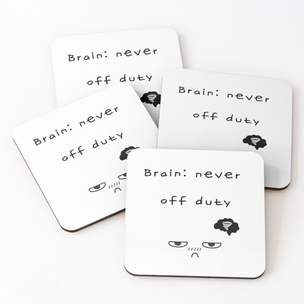 Item preview, Brain Never Off Duty – Overthinking Art designed and sold by mintmono-studio.
