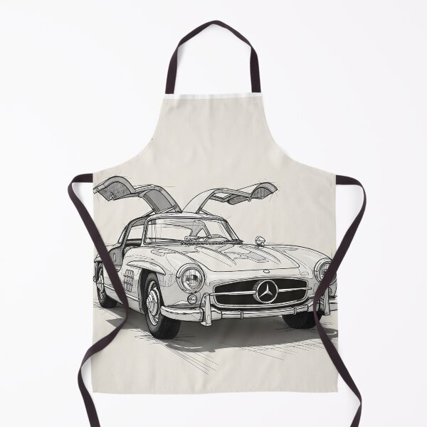 Item preview, Mercedes-Benz 300 SL Gullwing Classic Sketch Poster Vintage Car Art designed and sold by Motorline44.