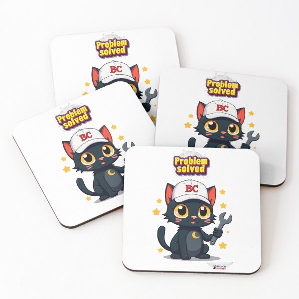 Item preview, Mechanic Cat With Wrench – Problem Solved Artwork designed and sold by Black Cat Merch Company.