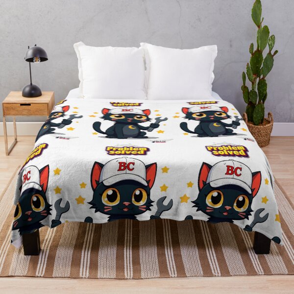 Item preview, Mechanic Cat With Wrench – Problem Solved Artwork designed and sold by Black Cat Merch Company.