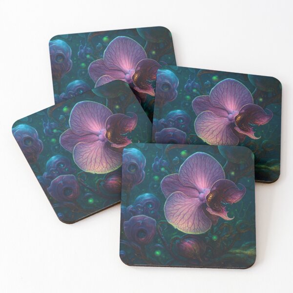 Item preview, Bioluminescent Orchid Beast – Alien Zoo Bloom designed and sold by LuxuryApparels.
