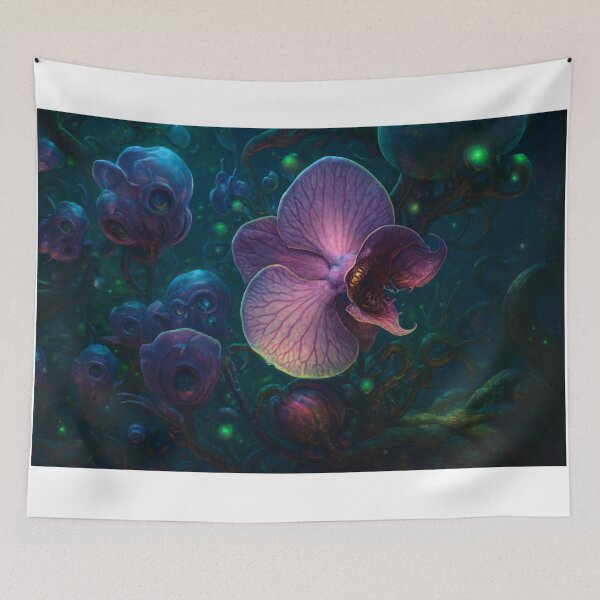 Item preview, Bioluminescent Orchid Beast – Alien Zoo Bloom designed and sold by LuxuryApparels.