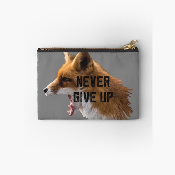 Item preview, Motivational Fox Illustration Never Give Up designed and sold by Arturo Daniel Garcia Palomo.