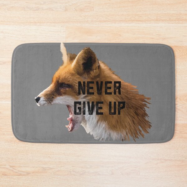 Item preview, Motivational Fox Illustration Never Give Up designed and sold by Arturo Daniel Garcia Palomo.